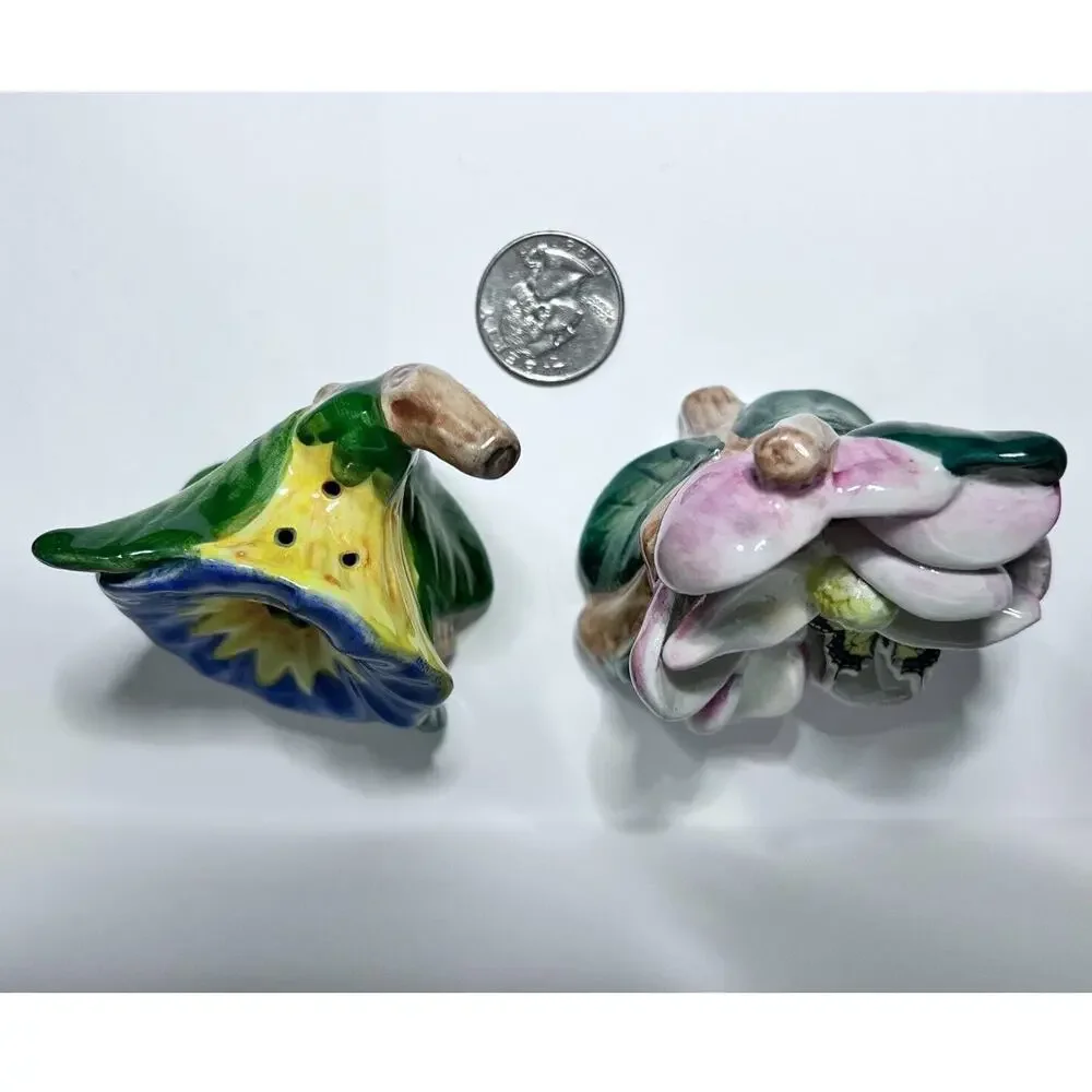 Portmeirion Botanic Garden Butterflies Salt & Pepper Shakers - Vintage Porcelain